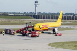 Notfallübung am Flughafen Leipzig/Halle