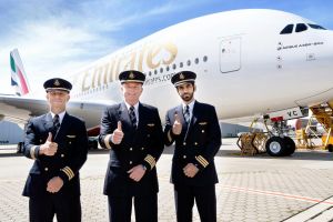 A380 im Überflug der Formel 1 in Barcelona