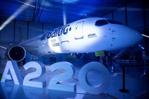 Airbus in Kanada feiert 100. A220 Jet