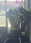 Brand-Notfallübung am Berliner Flughafen Tegel