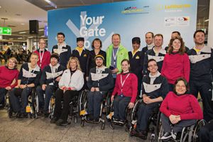 Deutsches Paralympics-Team per Lufthansa nach Sotchi gestartet
