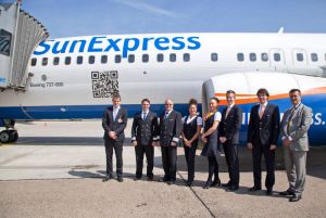 Hannover Airport: Empfang der neu stationierten Boeing von SunExpress
