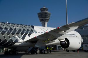 A350-900 XWB landet erstmals am Flughafen München