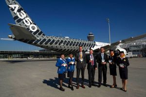 A350-900 XWB landet erstmals am Flughafen München