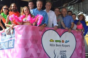Jugend gegen AIDS am Köln Bonn Airport aktiv
