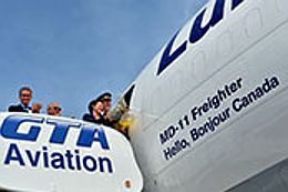 MD-11 der Lufthansa Cargo als Botschafter an Kanada