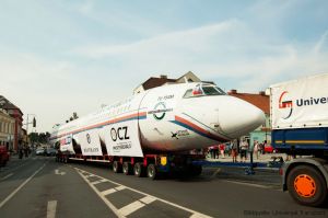Letzte Reise 400 km auf dem Boden für Tupolew Tu-154