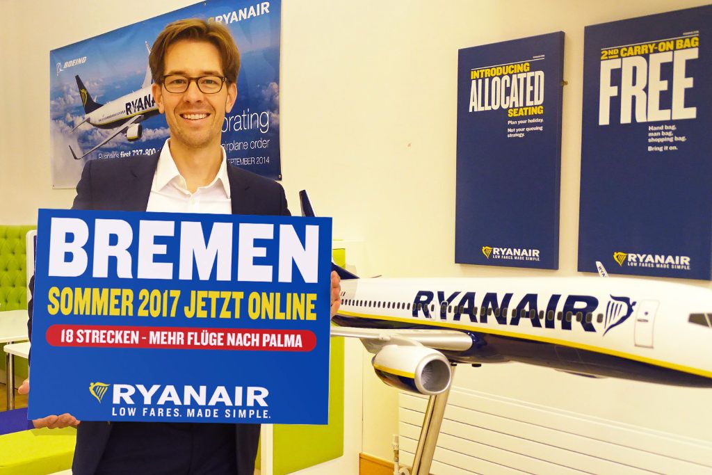 Ryanair verstärkt Flüge ab Bremen