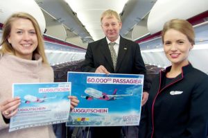 Wizz Air beförderte 60.000. Passagier am FKB
