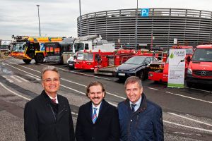 Dieselfahrzeuge am Hamburg Airport fahren mit 
